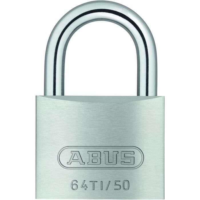 Candado - ABUS - 64TI/50 Titalium - Cuerpo de aluminio - Llave paracéntrica - Riesgo de robo medio 1 Candado - ABUS - 64TI/50 Titalium - Cuerpo de aluminio - Llave paracéntrica - Riesgo de robo medio 1