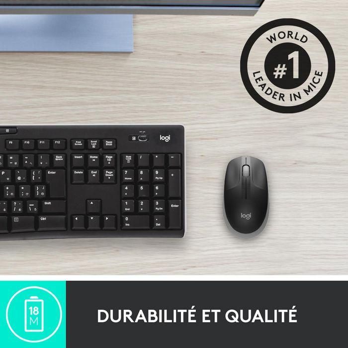 Logitech M190 Ratón Inalámbrico Full-size RF con Diseño Contorneado Ergonómico para Manos Grandes, Gris, Batería 18 Meses 14
