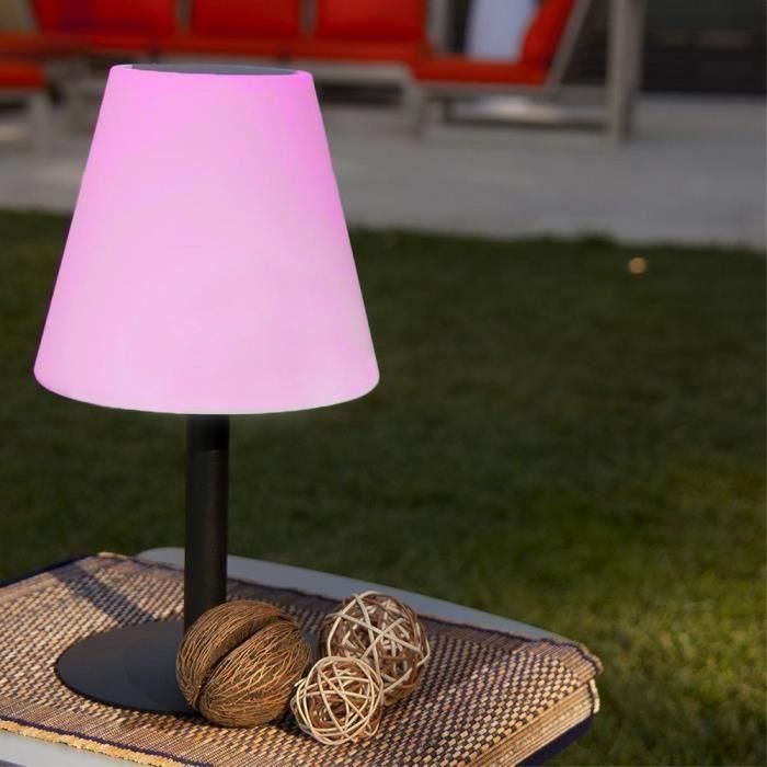 Lámpara de mesa solar y recargable - LUMISKY - STANDY MINI SOLAR RGB - H36 cm - LED multicolor regulable 5 Lámpara de mesa solar y recargable - LUMISKY - STANDY MINI SOLAR RGB - H36 cm - LED multicolor regulable 5