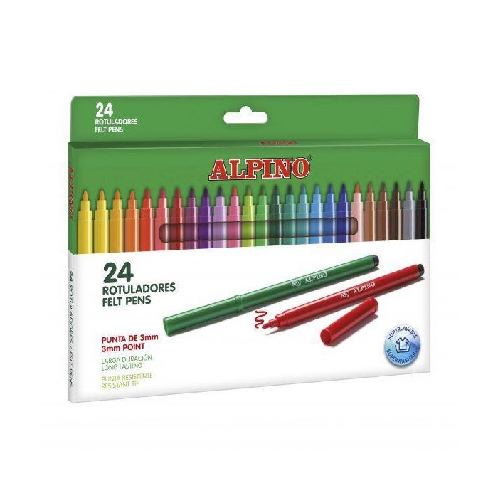 Alpino Rotuladores Larga Duración Estuche De 24 C-Surtidos Alpino Rotuladores Larga Duración Estuche De 24 C-Surtidos