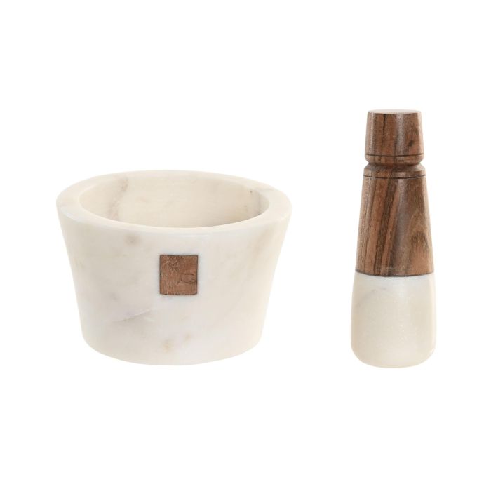 Mortero Urban DKD Home Decor Blanco Natural 10 x 6.5 x 10 cm 2 Mortero Urban DKD Home Decor Blanco Natural 10 x 6.5 x 10 cm 2