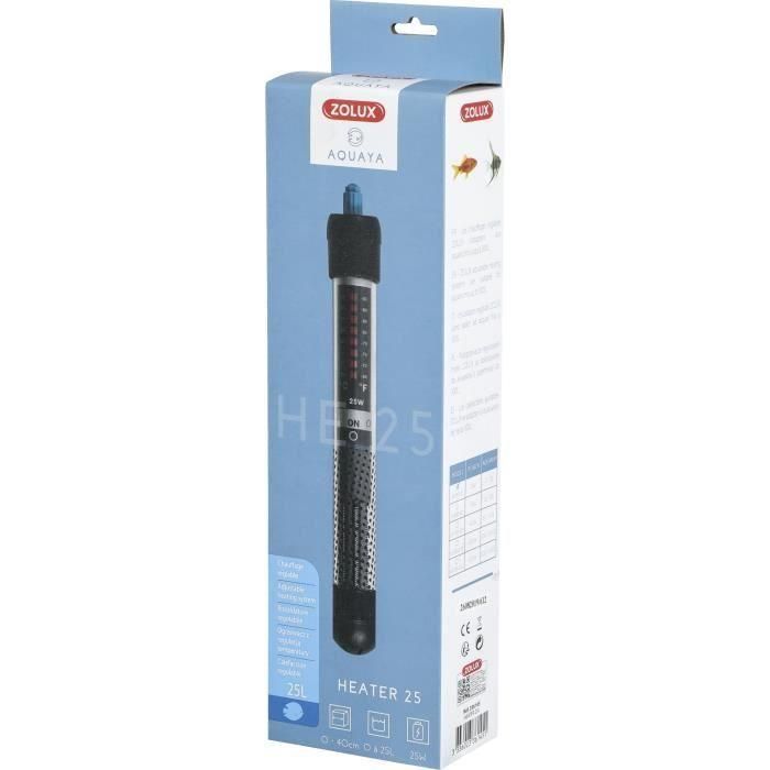 Calentador de acuario - ZOLUX - Calentador 25 - 25 W - Longitud 23 cm - Para 20 a 50 litros 1 Calentador de acuario - ZOLUX - Calentador 25 - 25 W - Longitud 23 cm - Para 20 a 50 litros 1