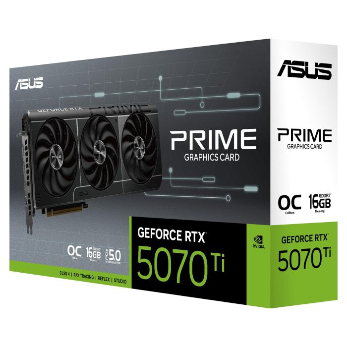 ASUS GeForce RTX 5070 Ti OC 16GB GDDR7 3 Ventilador Tarjeta Gráfica
