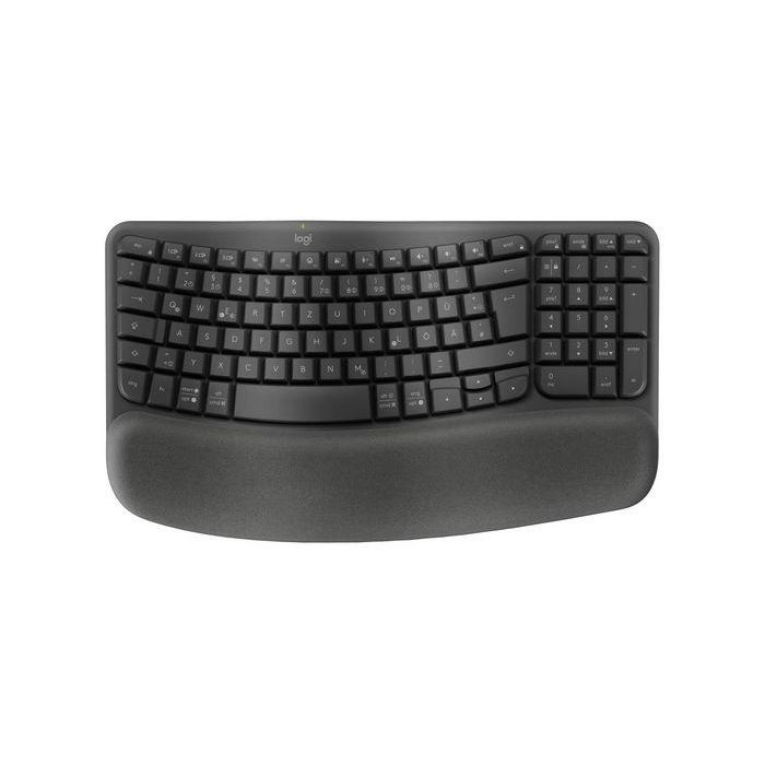 Logitech Wave Keys Teclado Ergonómico Inalámbrico con Reposamuñecas Acolchado Bluetooth y Logi Bolt, Multi-OS 2 Logitech Wave Keys Teclado Ergonómico Inalámbrico con Reposamuñecas Acolchado Bluetooth y Logi Bolt, Multi-OS 2