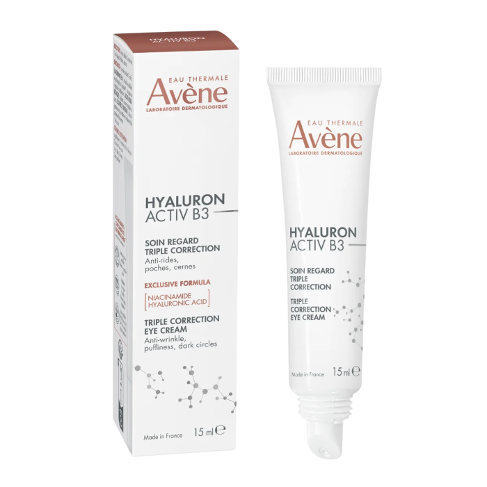 Avène Hyaluron Activ B3 Contorno de Ojos Triple Corrección Anti Ojeras y Bolsas, Alisa Arrugas y Aporta Luminosidad, 15 ml Avène Hyaluron Activ B3 Contorno de Ojos Triple Corrección Anti Ojeras y Bolsas, Alisa Arrugas y Aporta Luminosidad, 15 ml