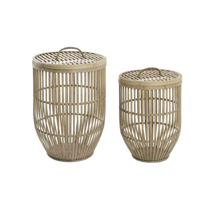 Juego de Cestas DKD Home Decor Bambú (40 x 40 x 61 cm) Juego de Cestas DKD Home Decor Bambú (40 x 40 x 61 cm)