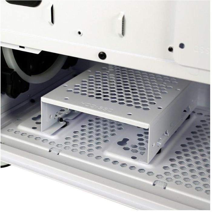 LC-Power 802W RGB Midi Tower PC Gaming Blanco, compatible ATX/Micro ATX/Mini-ITX, con RGB y Panel Vidrio Templado 8