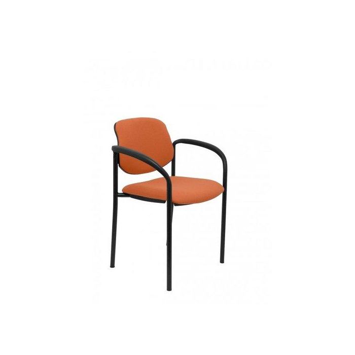 Silla Piqueras Y Crespo Villalgordo Confidente Brazos Fijos Chasis Negro Asiento Y Respaldo Tapizados Bali Marron