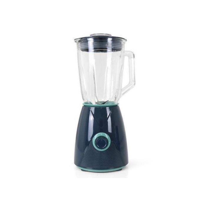 Jata Batidora de Vaso JEBT1265, Jarra de Cristal 1.5L, 2 Velocidades + Pulso, 1300W, Azul