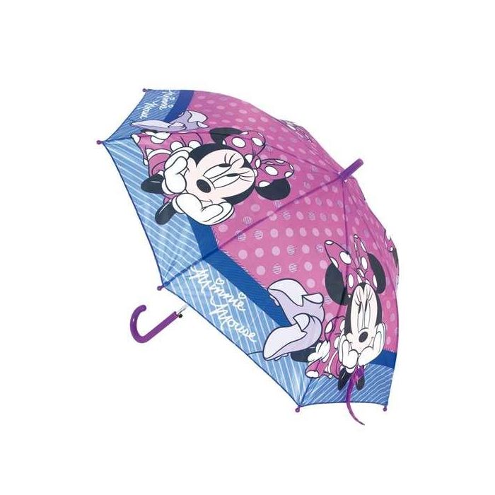 Paraguas Automático Minnie Mouse Lucky Rosa (Ø 84 cm) 3 Paraguas Automático Minnie Mouse Lucky Rosa (Ø 84 cm) 3