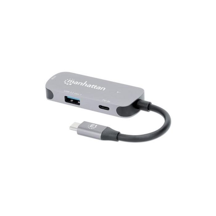MANHATTAN Adaptador USB-C a HDMI 3 en 1 con Suministro de Energía hasta 100W y Resolución 4K 4 MANHATTAN Adaptador USB-C a HDMI 3 en 1 con Suministro de Energía hasta 100W y Resolución 4K 4