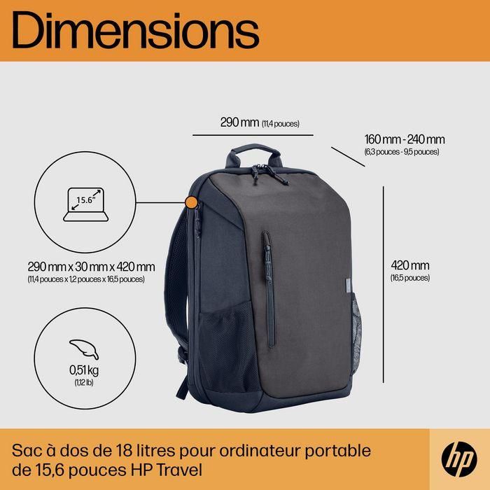 HP Mochila para Portátil Travel 18 Litros 15.6 Pulgadas Iron Grey 8