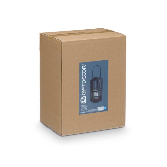Farol Bambu Negro Vela Grd Giftdecor 20X52CM (4 Unidades) 2 Farol Bambu Negro Vela Grd Giftdecor 20X52CM (4 Unidades) 2