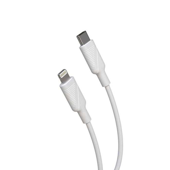 Muvit For Change MCUSC0006 Cable USB 2.0 Tipo-C a Lightning MFI para iPhone 1.2m Blanco Carga Rápida 3A Reciclado 4 Muvit For Change MCUSC0006 Cable USB 2.0 Tipo-C a Lightning MFI para iPhone 1.2m Blanco Carga Rápida 3A Reciclado 4