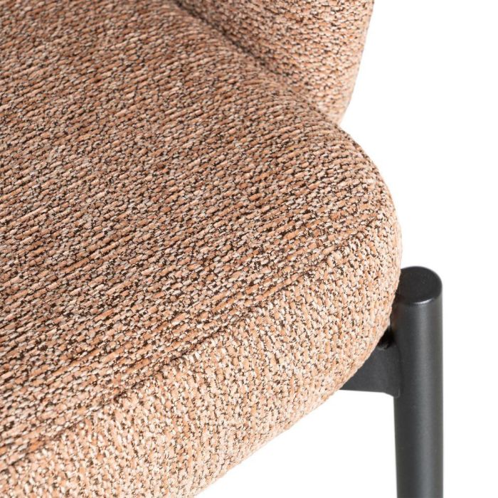 Silla Jaspeado Rosa Tejido-Metal Salón 56 X 57 X 84 cm