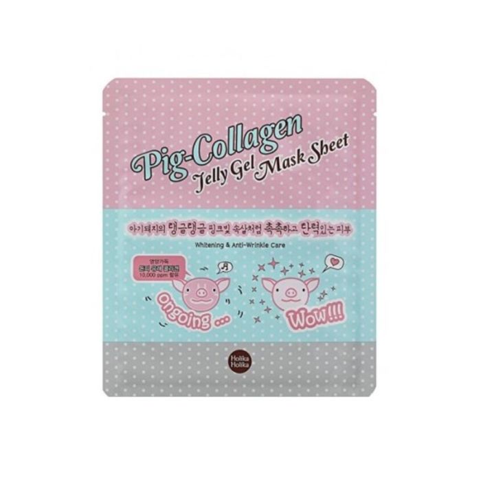 Holika Pignose Mascarilla Facial Gel con Colágeno – Ultra Hidratante, Antiedad, Nutre y Reaviva la Elasticidad y Luminosidad de la Piel