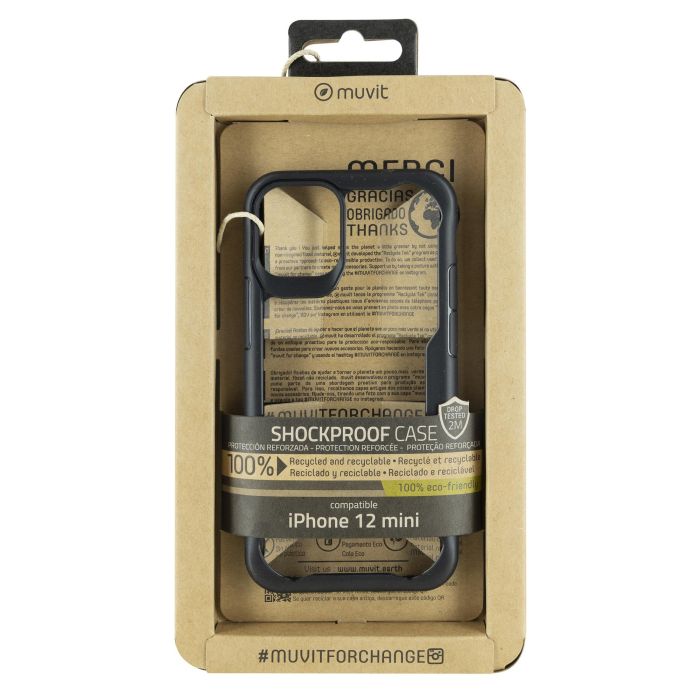 Muvit Funda Shockproof 2M para Apple iPhone - Protección reciclable y resistente Muvit Funda Shockproof 2M para Apple iPhone - Protección reciclable y resistente