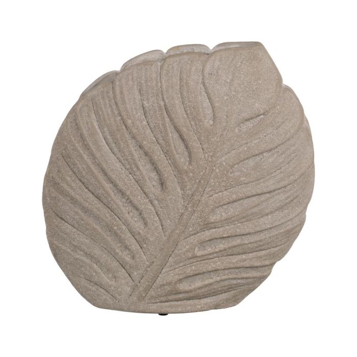 Jarrón Hojas Gris Cerámica Decoración 31 X 30 cm