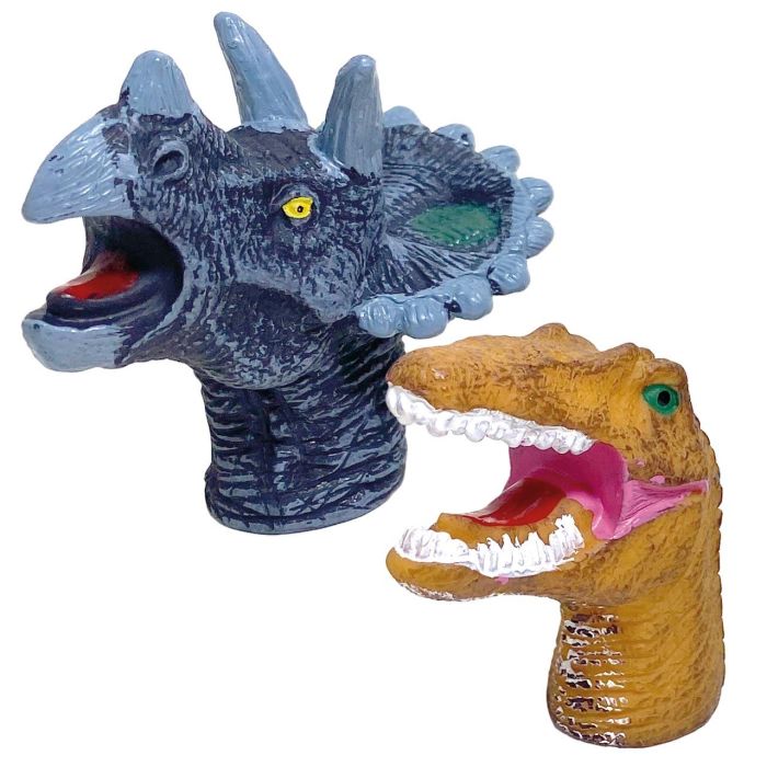 Tachan Pack Marionetas de Dedos Dinosaurios 5 Unidades Juguete Goma Infantil + 3