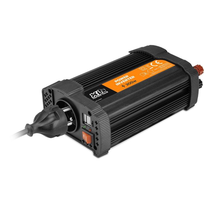 Convertidor - XL PERFORM TOOLS - 12V-230V - 300W - Incluye 2 fusibles - 2 salidas USB 3