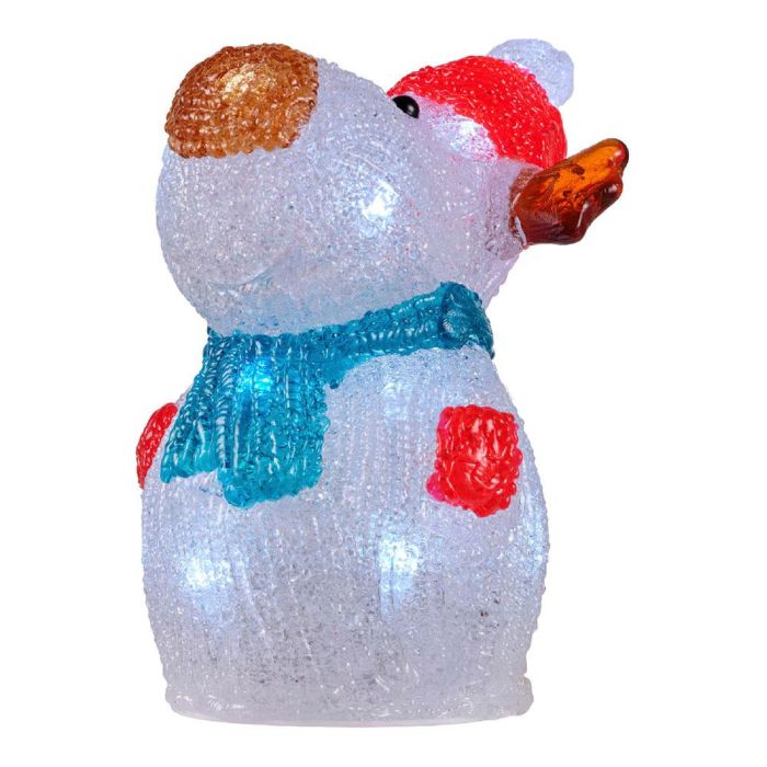 Lumineo Figura acrílica LED para interior 13x10x16cm, 16 LEDs, modelos surtidos (reno, santa, muñeco de nieve, oso) 13