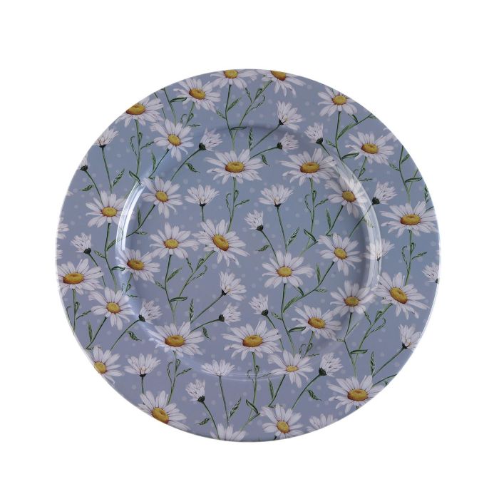 Bajoplato Floral VERSA 33x33 cm, Metal (4 Unidades) Bajoplato Floral VERSA 33x33 cm, Metal (4 Unidades)