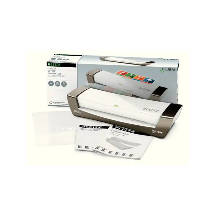 Leitz ILAM OFFICE Plastificadora DIN A4, 2 Rodillos, Hasta 125 micras, Color Blanco/Plata 7