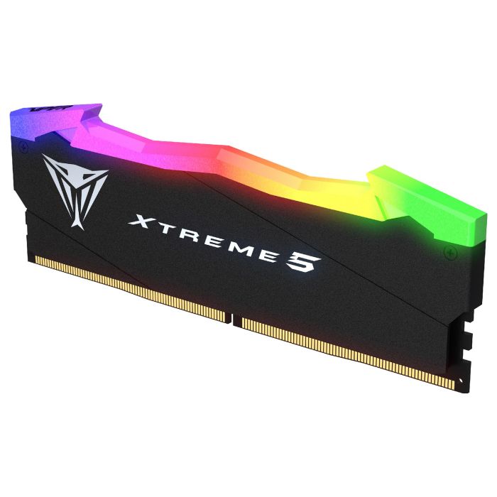 Patriot Viper Xtreme 5 RGB 48GB (2x24GB) DDR5 7600MHz CL36 DIMM PVXR548G76C36K - Memoria RAM con disipador y luz multicolor