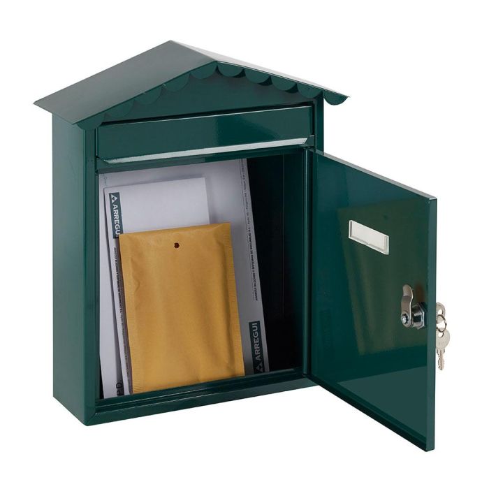 Arregui Visit Buzón Exterior Individual Mediano (A4) de Acero Galvanizado Lacado Verde 30x11x36 cm 2 Arregui Visit Buzón Exterior Individual Mediano (A4) de Acero Galvanizado Lacado Verde 30x11x36 cm 2