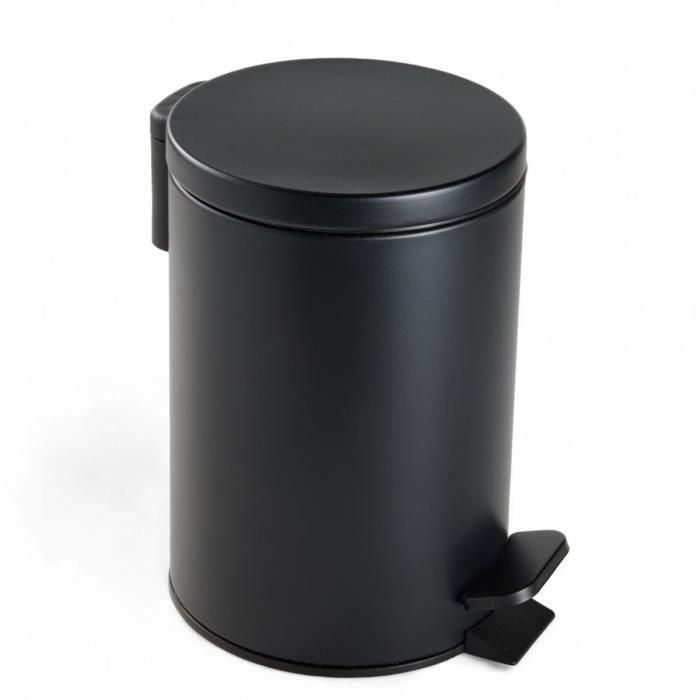 Papelera de baño - HOY - UTILITY - 3 L - Ø 17 x H 25 cm - Polipropileno - Negro suave Papelera de baño - HOY - UTILITY - 3 L - Ø 17 x H 25 cm - Polipropileno - Negro suave