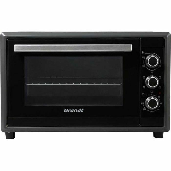 Brandt FC35MUB Mini Horno 35L, 1500W (Parrilla 750W), Asador, 5 Modos de Cocción Multifunción con Ventilador, Luz Interior, Termostato 240°