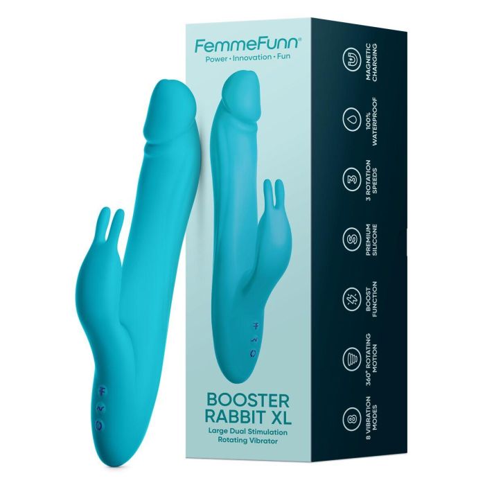 Vibrador Punto G FemmeFunn BOOSTER RABBIT XL Azul 2 Vibrador Punto G FemmeFunn BOOSTER RABBIT XL Azul 2