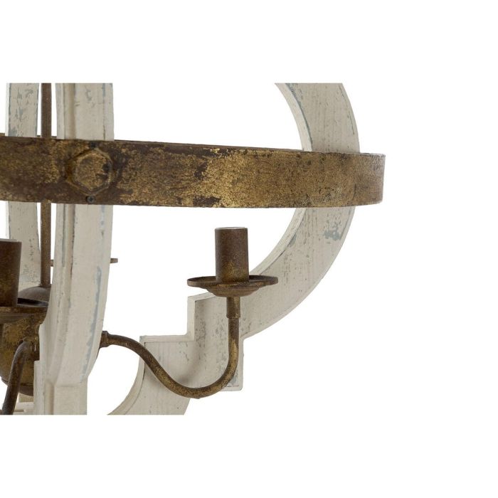 Lámpara de Techo Home ESPRIT Blanco Bronce Hierro Abeto 40 W 63 x 63 x 74 cm 2 Lámpara de Techo Home ESPRIT Blanco Bronce Hierro Abeto 40 W 63 x 63 x 74 cm 2