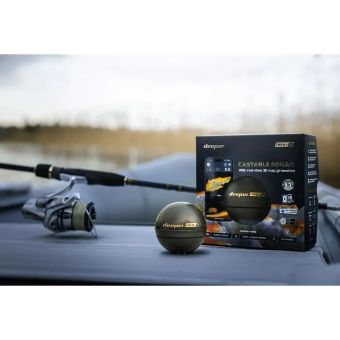 Deeper DEE4779032950992 Sonda de Pesca Inalámbrica con GPS y Creación de Mapas 3D Negra 5