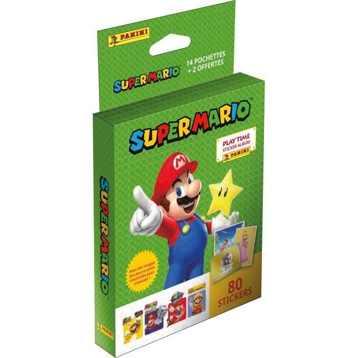 Super Mario Stickers Blister 14 bolsillos + 2 bolsillos ofrecidos 1