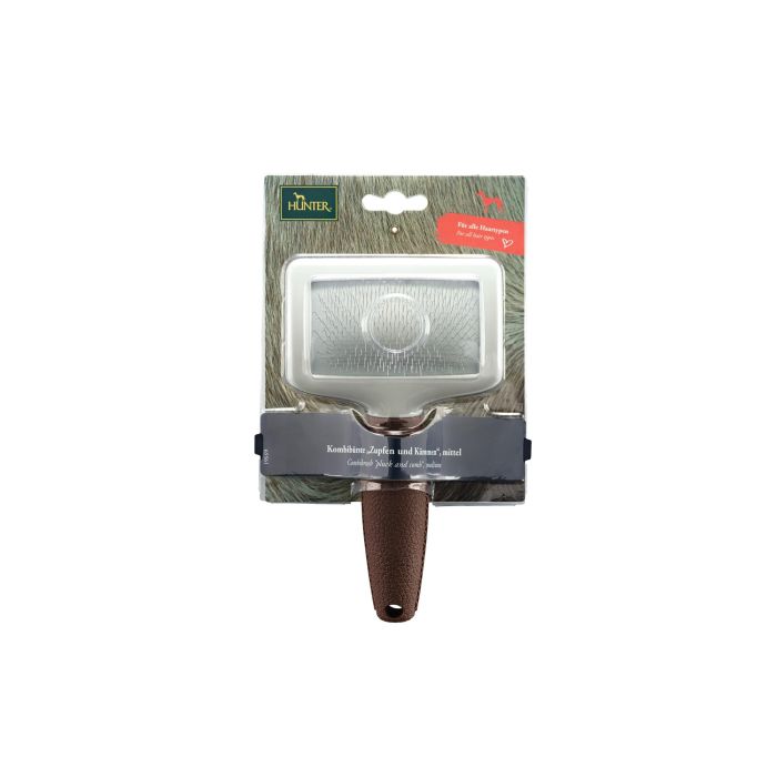 Hunter Cepillo Combinado Cardar y Peinar Perros y Gatos Talla M, Dientes Giratorios, Púas Acero Inoxidable, Elimina Enredos y Pelo Muerto 0 Hunter Cepillo Combinado Cardar y Peinar Perros y Gatos Talla M, Dientes Giratorios, Púas Acero Inoxidable, Elimina Enredos y Pelo Muerto 0
