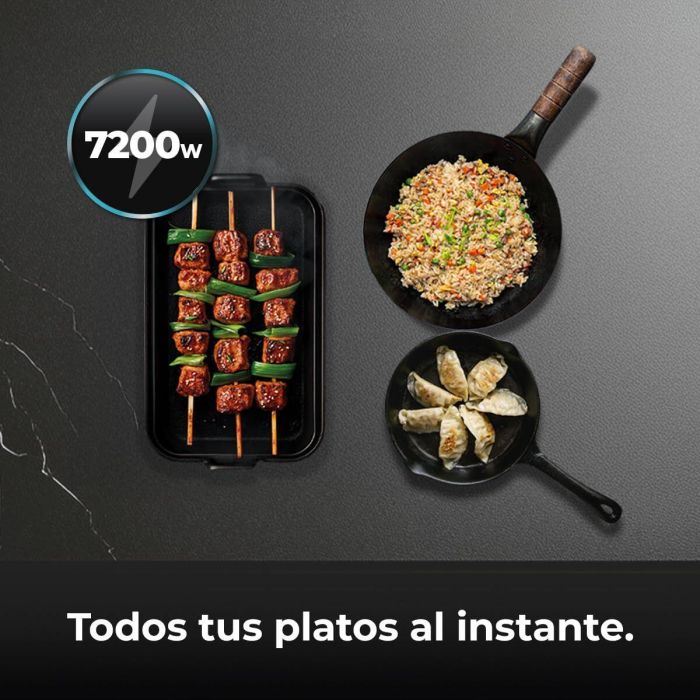 Cecotec Placa de inducción integrable Squad I 4300 7200W FullFlex negra mate Booster 3
