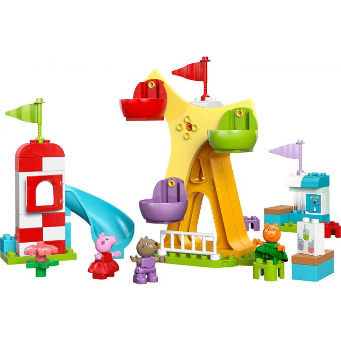 LEGO DUPLO 10453 Set Feria Peppa Pig Parque de Atracciones, Noria, Tobogán y Figuras para Niños +2 años 1