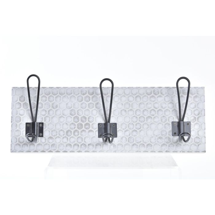 Perchero Pared Urban DKD Home Decor Blanco Negro 7 x 18 x 40 cm (4 Unidades) Perchero Pared Urban DKD Home Decor Blanco Negro 7 x 18 x 40 cm (4 Unidades)