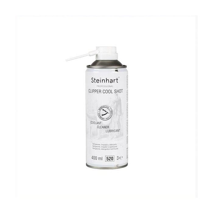 Steinhart CLIPPER COOL SHOT Spray Mantenimiento Cuchillas para Maquinillas 4 en 1 Limpia Lubrica Refrigera Protege 400ml