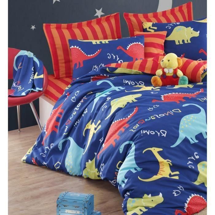 Juego de cama - ASI8681875600087 - 1 funda nórdica 220x240 cm + 2 fundas de almohada 60x60 cm - 65% algodón, 35% poliéster - Azul 2 Juego de cama - ASI8681875600087 - 1 funda nórdica 220x240 cm + 2 fundas de almohada 60x60 cm - 65% algodón, 35% poliéster - Azul 2