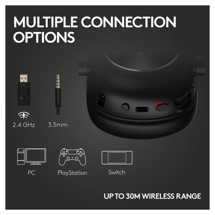 Logitech PRO X 2 Lightspeed Auriculares Inalámbricos Gaming Negro