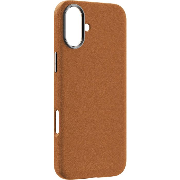 eSTUFF INFINITE VENICE Funda de cuero magnética para iPhone 16 - Marron - 86% plástico reciclado 5