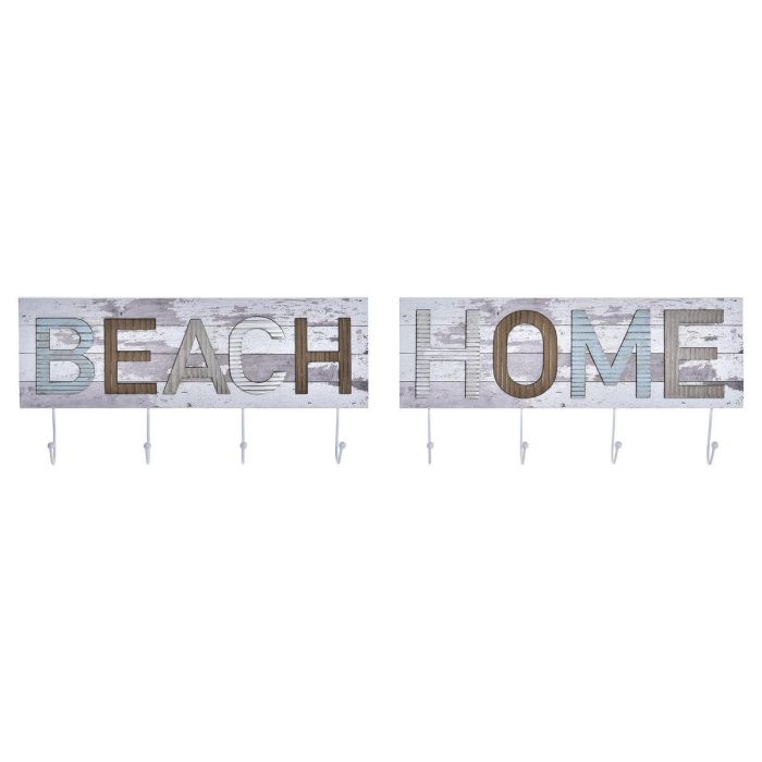 DKD Home Decor Perchero de Pared Decorativo Estilo Atlántico Beach Madera y Metal Marrón Turquesa 45x23x5 cm Pack de 2 Unidades DKD Home Decor Perchero de Pared Decorativo Estilo Atlántico Beach Madera y Metal Marrón Turquesa 45x23x5 cm Pack de 2 Unidades