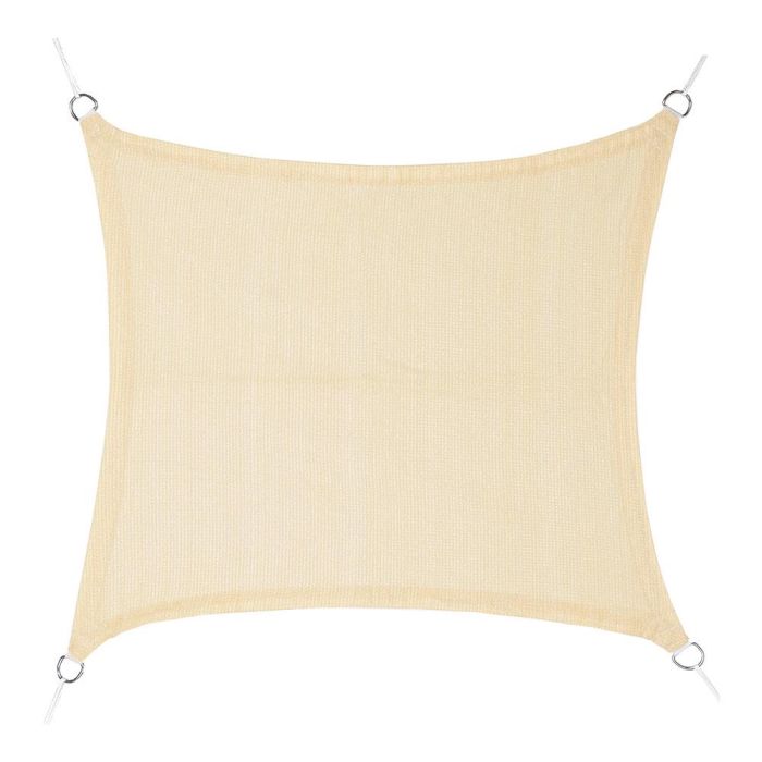 Toldo vela cuadrado beige 3,6 x 3,6 m