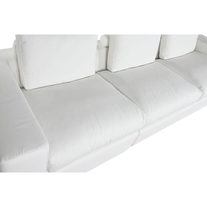 DKD Home Decor Sofá Moderno Blanco de Poliéster y Pluma Desenfundable Desmontable 286 cm Ancho, 95.5 cm Profundidad, 57 cm Alto 7