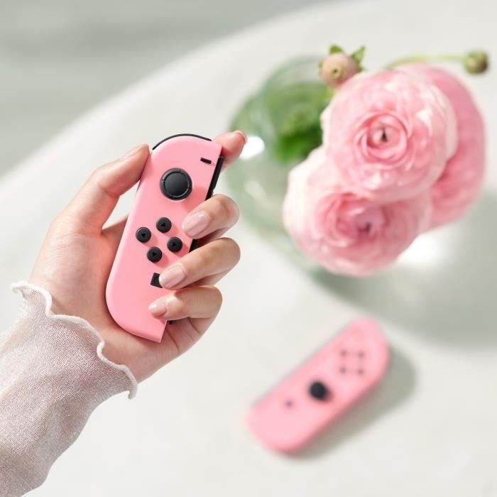 Par de controladores Joy-Con rosa pastel para Nintendo Switch 3