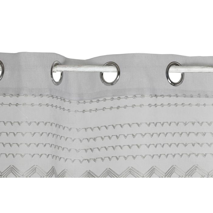 Cortina DKD Home Decor Gris Claro 260 x 140 cm (2 Unidades) 1