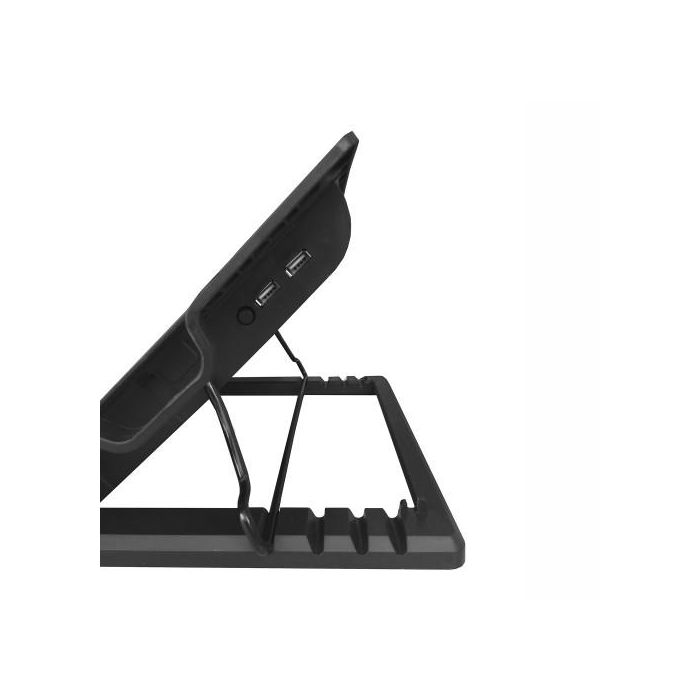 Ewent EW1258 Base de Enfriamiento Plegable para Portátil 17" con Ventilador Silencioso 1000 RPM, 2x USB, Multiángulo - Negro 3