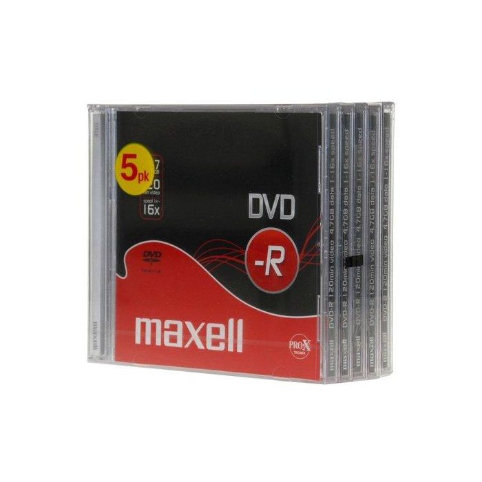 Dvd -R Maxell 4,7Gb 16X Jewel Case Pack 5 (Incluye Canon Lpi De 1.05 ) (M173)